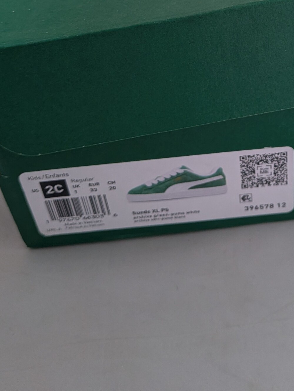 Puma Suede XL PS Kids Archive Green Sneakers Shoes Youth Size 2 396578 - Picture 8 of 9